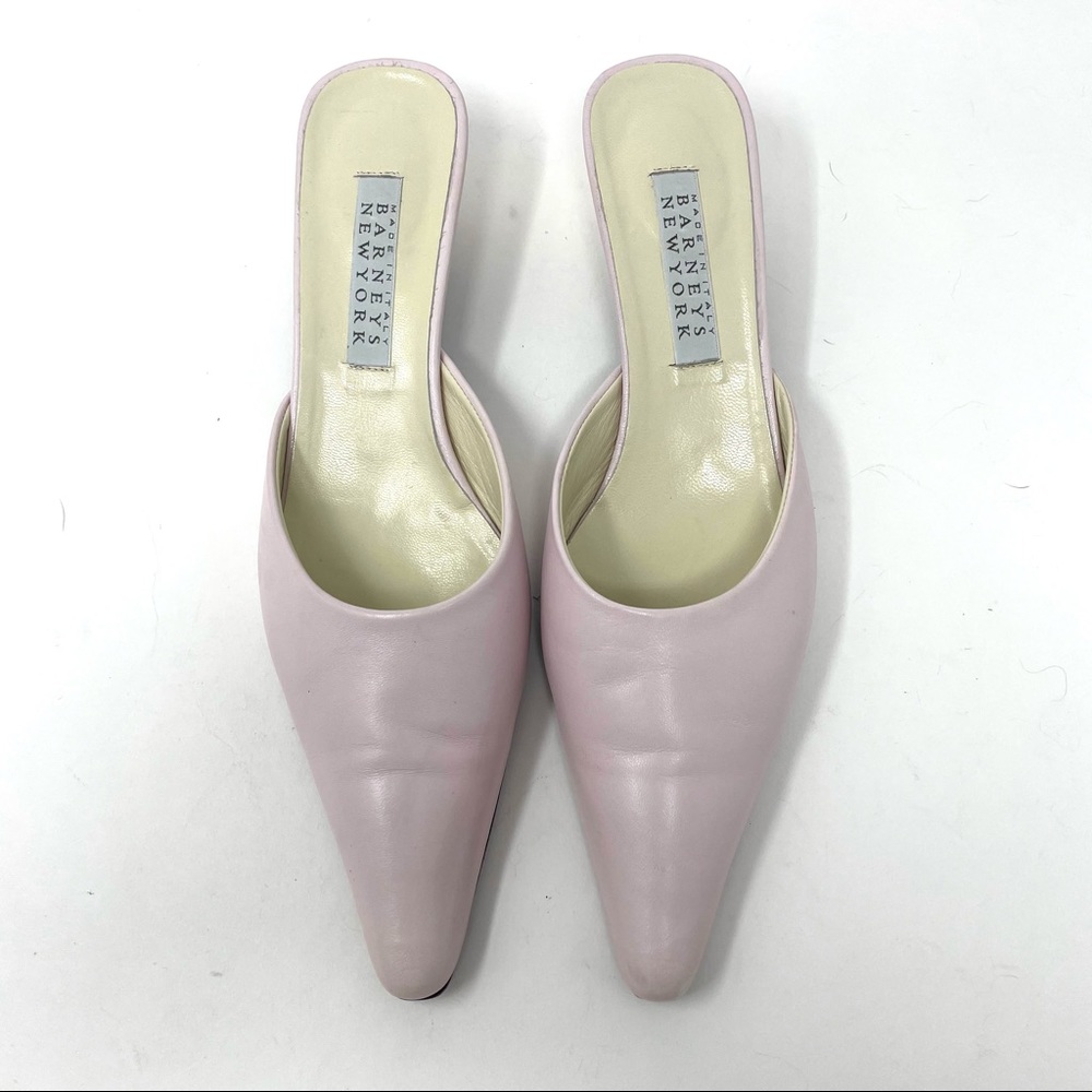 BARNEYS NEW YORK pink kitten heel mules, made in Italy, size 39 - Picture 5 of 13